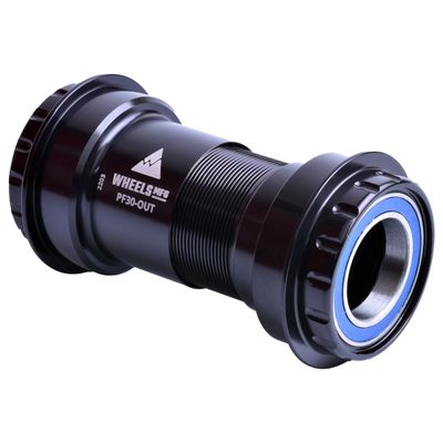 Wheels MFG, PF30 to 24mm Conversion Bottom Bracket, ABEC-3 Steel, Black