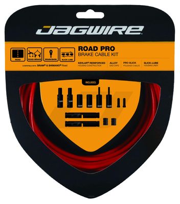 Jagwire, Road Pro, Brake Cable &amp; Housing Kit, Red