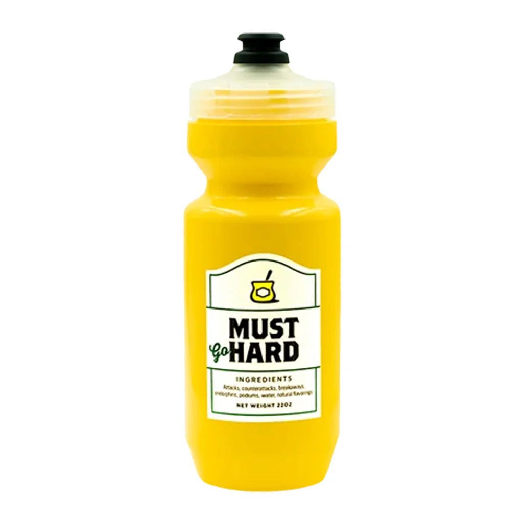 Spurcycle, Must go Hard, Water Bottle, Yellow, 22oz