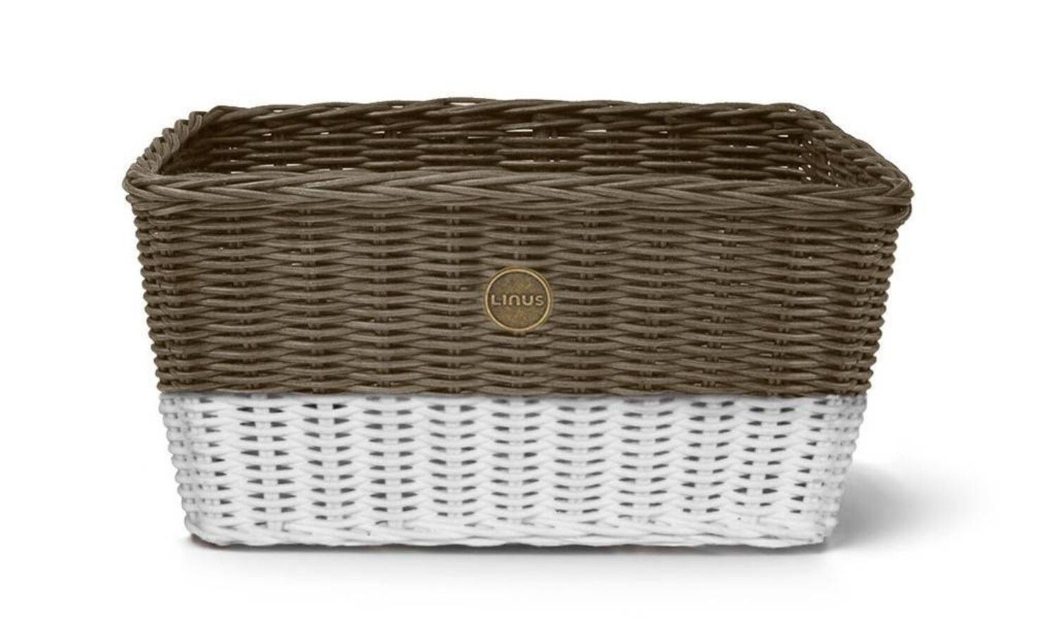 Linus, Basket, Farmers Basket, Treated Wicker, Grey/White