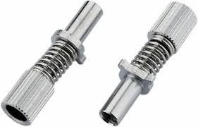 Jagwire, Barrel Adjuster, Frame Mount, Mickey, Silver, Pair
