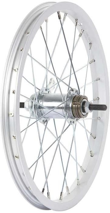Wheel Shop, Rear 16'' Wheel Alex C1000 Silver / Caster Silver, 28 Steel spkes, Nutted axle