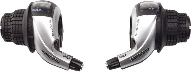Shimano, Tourney Revshift SL-RS45, Twist Shifters, 7 x 3 speed, Black, Pair