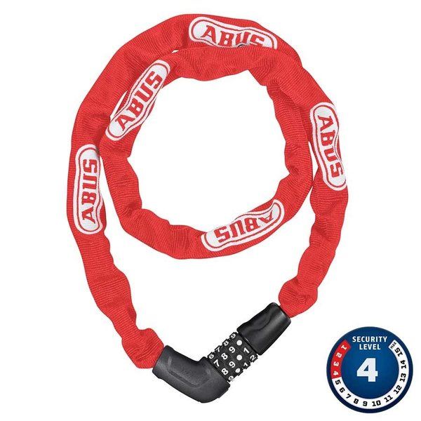 Abus, Steel-O-Chain 5805C Chain, Combo lock, 5mm x 75cm, Red