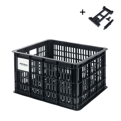 Basil, Bicycle Crate M, Basket, MIK, Black