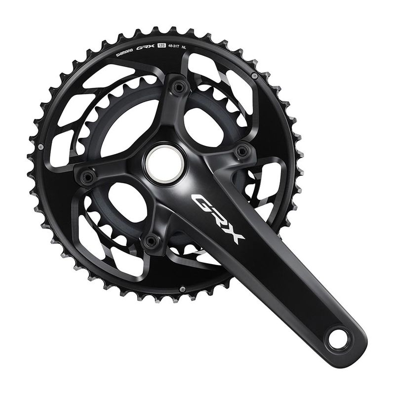 Shimano, Crankset, GRX FC-RX820-2, 12 Speed, 24mm, BCD: 80/110, 31/48t, HT II, 170mm, Black