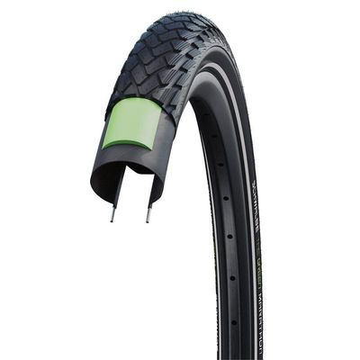 Schwalbe, Tire, Marathon, 700x38c, Addix Eco, GreenGuard, Black w/Reflex, Wire