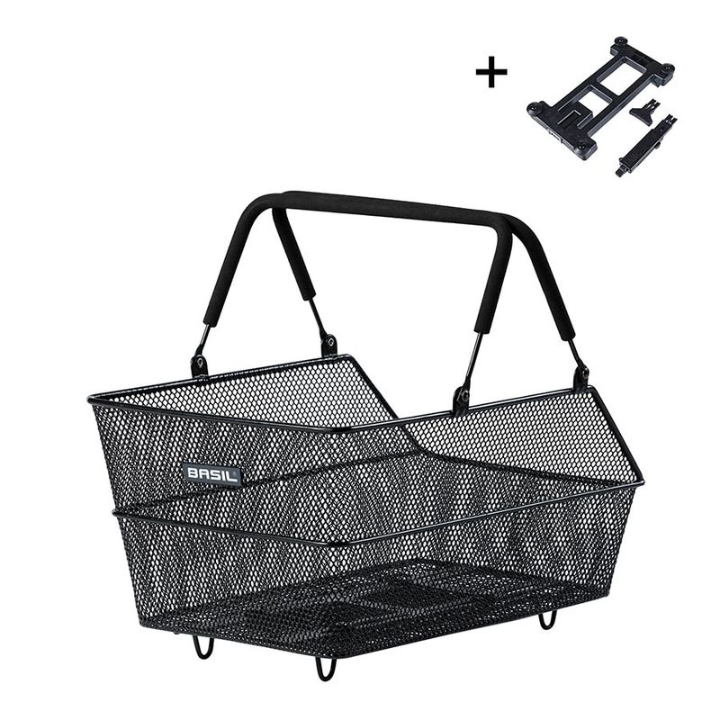Basil, Cento MIK, Basket, Rear, Black
