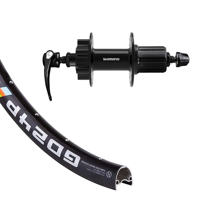 Wheel Shop, Alex GD24P / Shimano FH-QB400-HM, Wheel, Rear, 700C / 622, 32H, QR, 135mm, Disc IS 6-bolt, HG