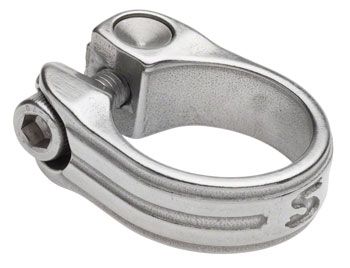 Surly, Stainless Seatpost Clamp - 30.0mm, Bolt-On, Silver