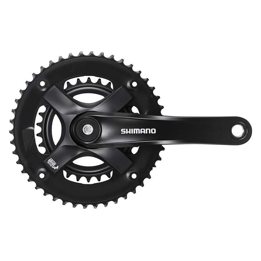 Shimano, FC-TY501-2, Crankset, Speed: 7/8, Riveted, 30/46, Square, 170mm, Black, MTB