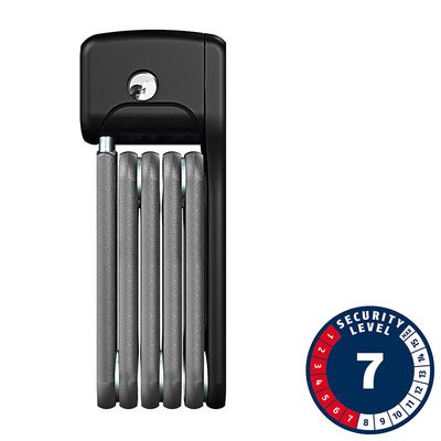 Abus, Folding Lock, Bordo Ugrip Lite Mini 6055, Key, 5mm x 60cm, Black