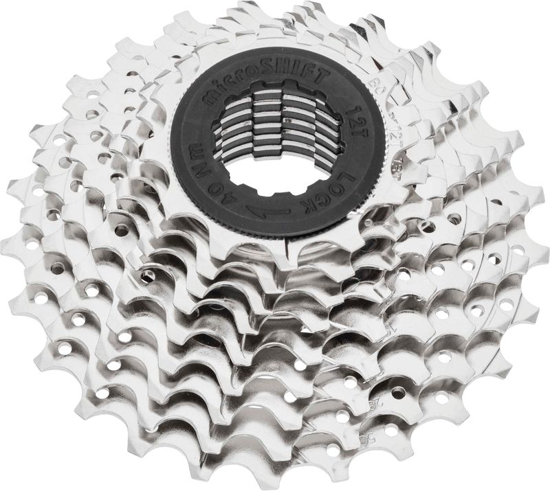 microSHIFT H09 Cassette - 9 Speed, 11-34t, Silver, Nickel Plated