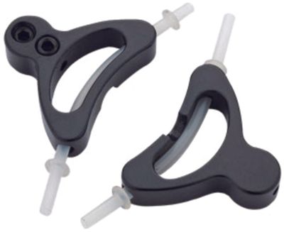 Jagwire Alloy Straddle Cable Carrier, Black, Pair