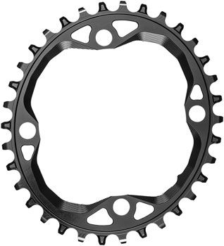 absoluteBLACK, Chainring, Oval, 34t, 104 BCD, 4 Bolt, Black, HG+ Chain Only,