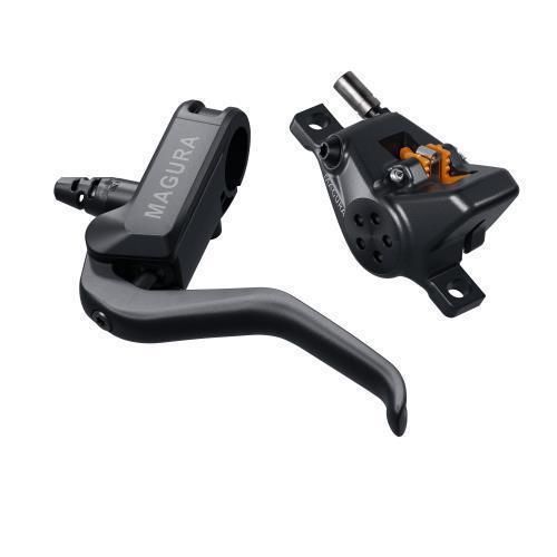 Magura, Disc Brake Set, MT A2, Brake and Lever, Front/Left, Post, 2-Piston Caliper, Black