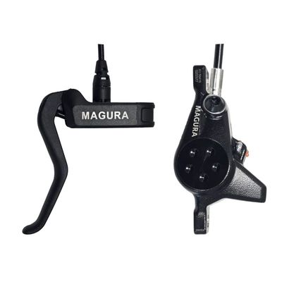 Magura, Disc Brake Set, MT A2 Brake and Lever - Rear/Right, Post, 2-Piston Caliper, Black