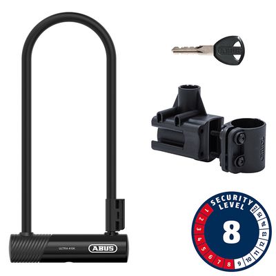 Abus, U-Lock, Ultra 410K, Key, 12mm, 170x300mm, SH34, Black