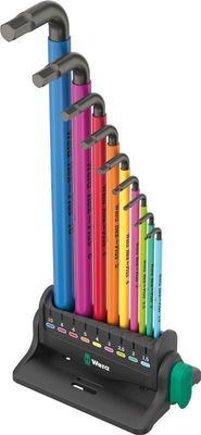 Wera Tools, Tools, 950/9 Hex-Plus Multicolour 3 L-key Set, Metric, BlackLaser, 9 pieces