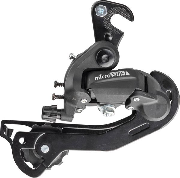 microSHIFT, Rear Derailleur, m21, 6/7/8 Speed, Long Cage, Claw Hanger, Black