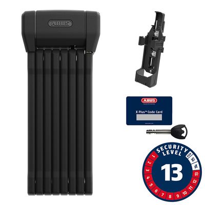 Abus, Folding Lock, Bordo 6200K XPLus, Key, 5mm, 120cm, SH, Black