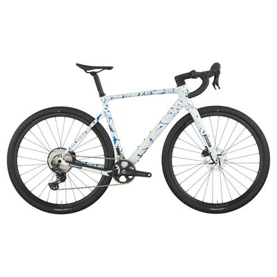 2026 Scott Addict Gravel 30, White/Blue Splatter, XS