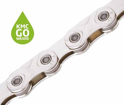KMC, Chain, X Flat Waxed, Silver x 126L, 12/13 Speed, Flattop
