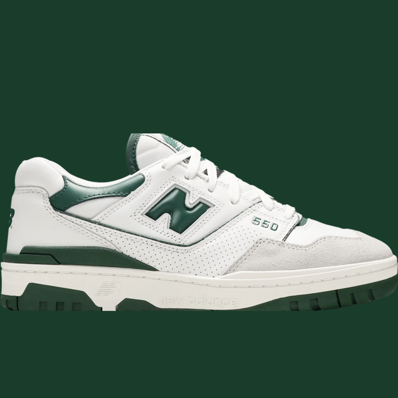 New Balance 550 white and green