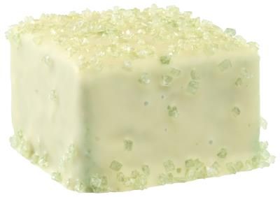 Spek witte chocolade met pistache / zakje van 6 stuks