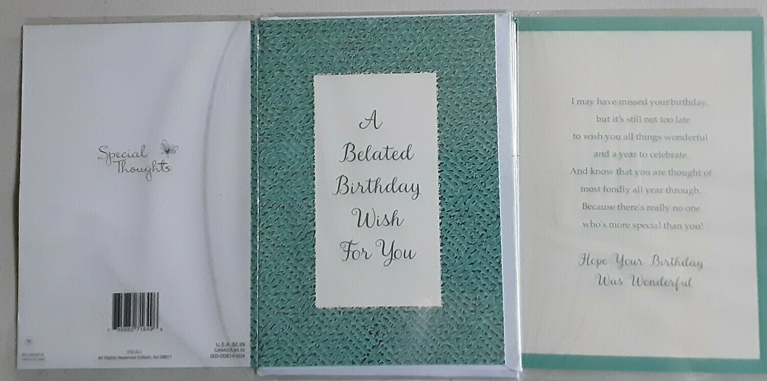 Belated Birthday