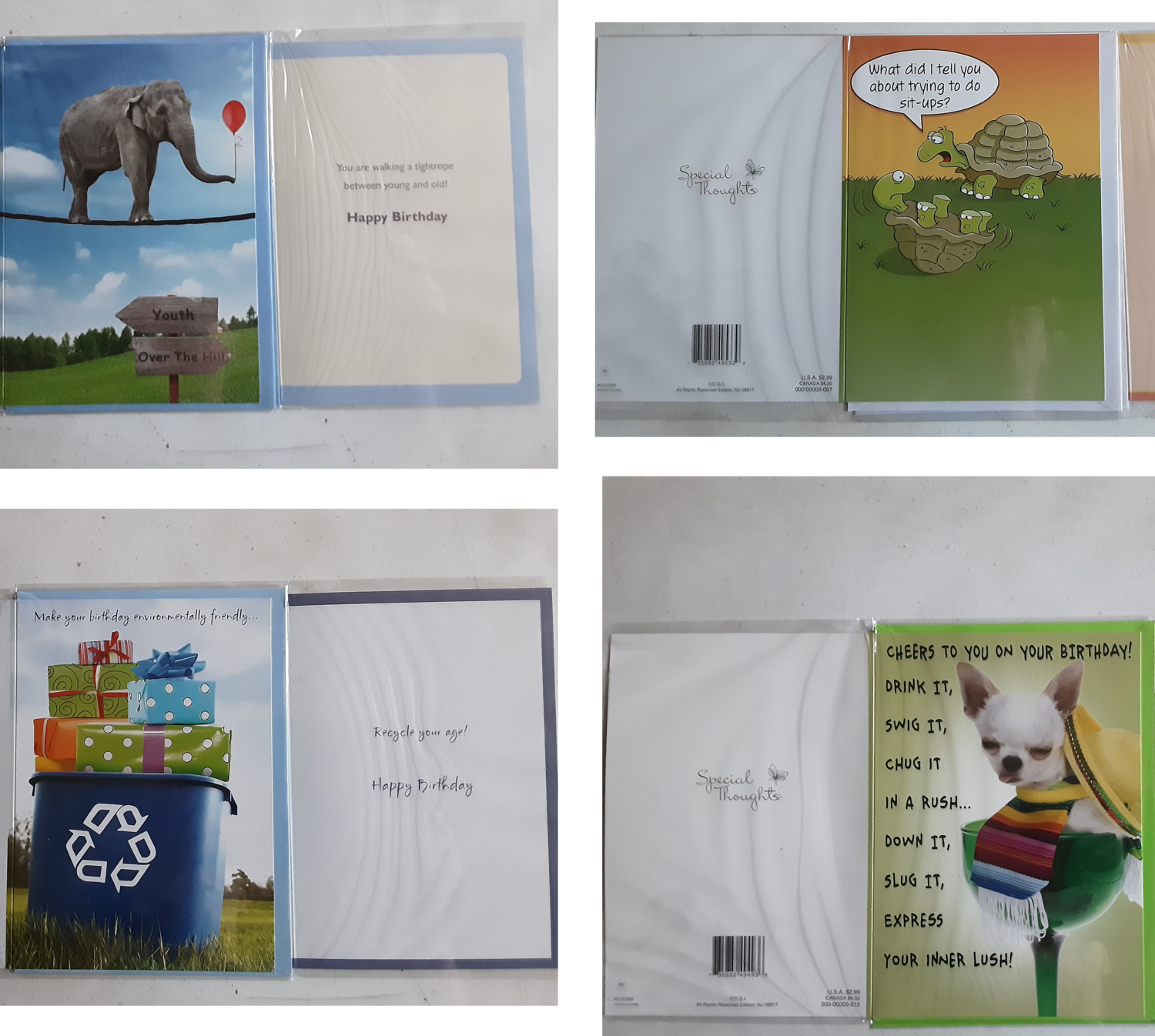 Assorted Birthday Humor Cards