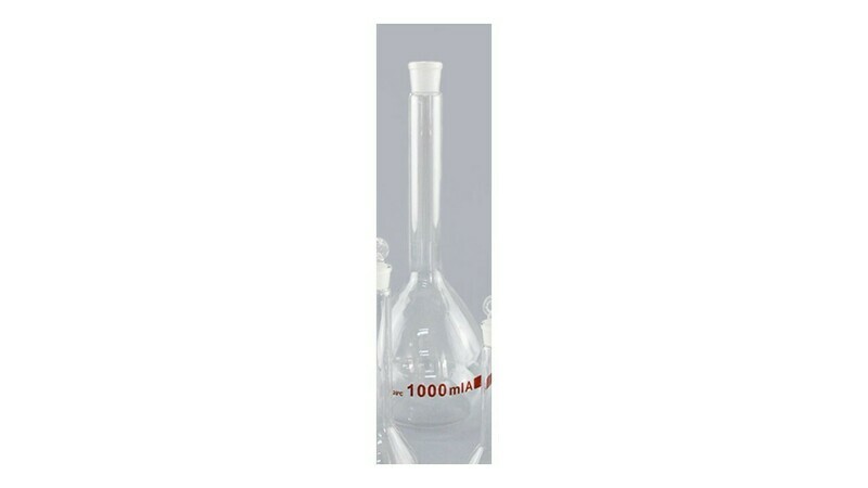 Volumetric Flask w/Glass Stopper Class A 1000 ml 2/Pack