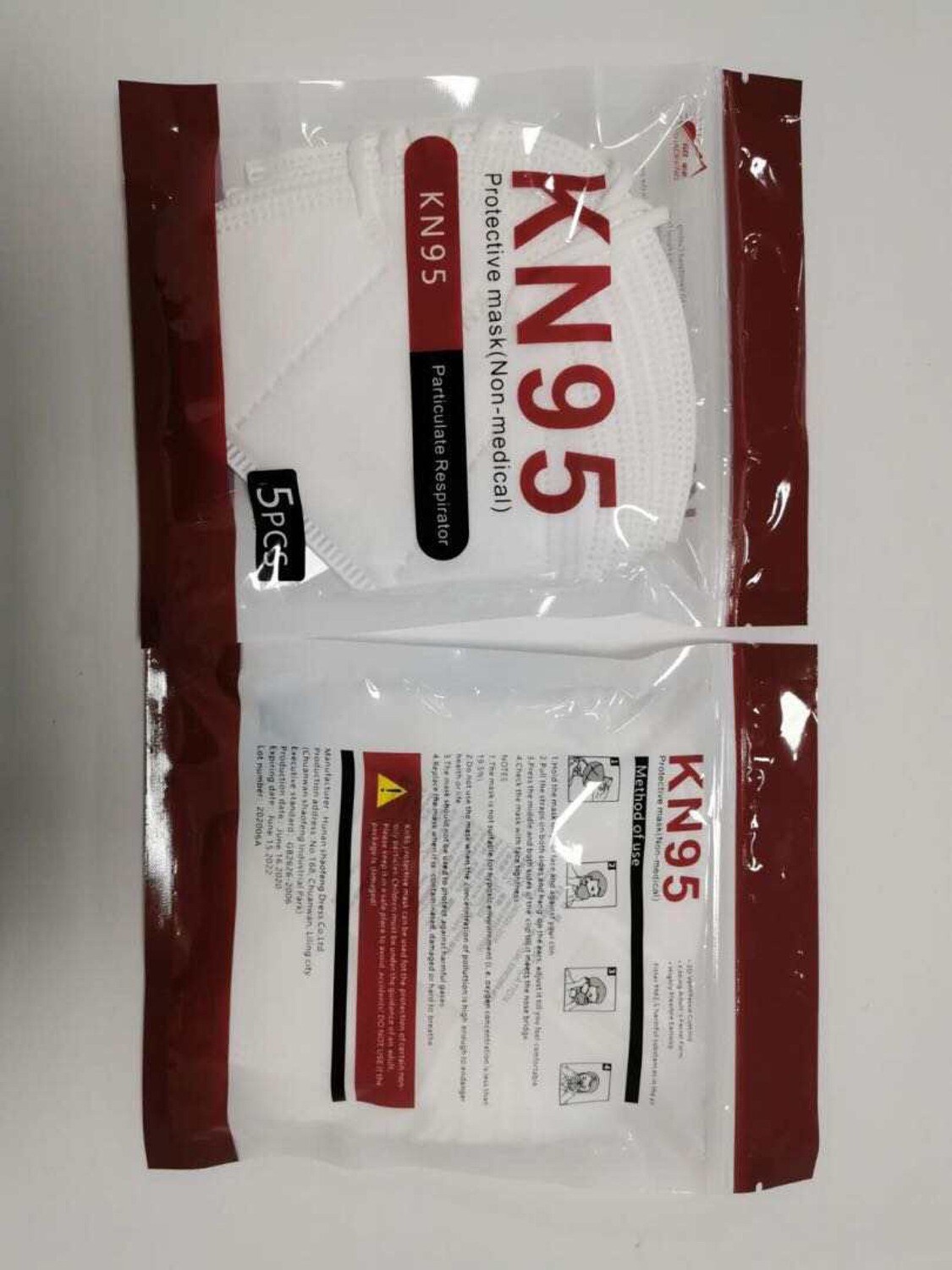KN95 Face Masks 5/Pack
