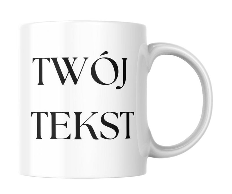 Kubek z własnym nadrukiem - tekst + 1 zdjęcie