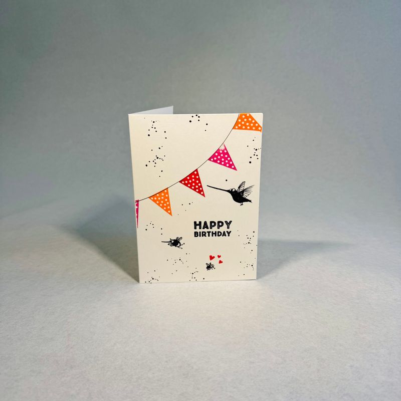 Karte Geburtstag - Kolibri