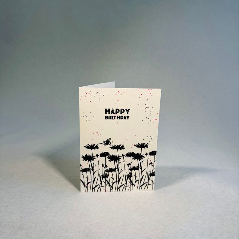 Karte Geburtstag - Löwenzahnwiese