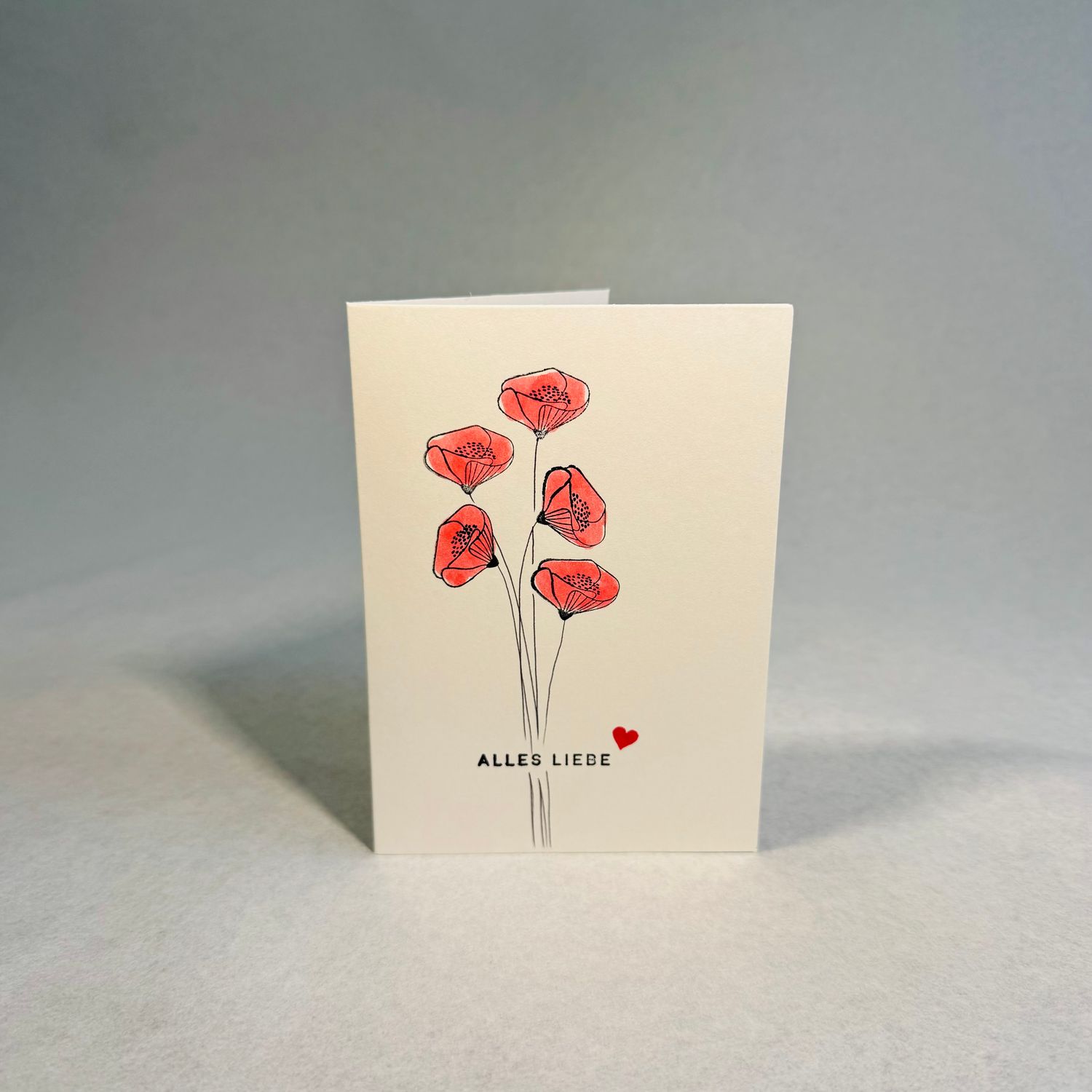 Karte Alles Liebe - Mohn