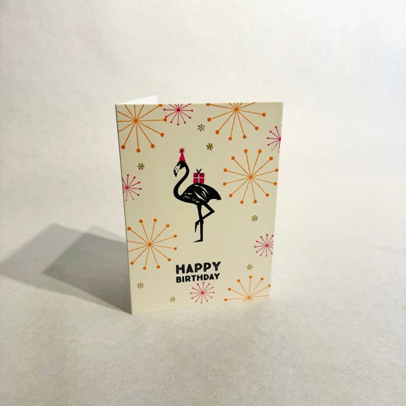 Karte Geburtstag - Flamingo