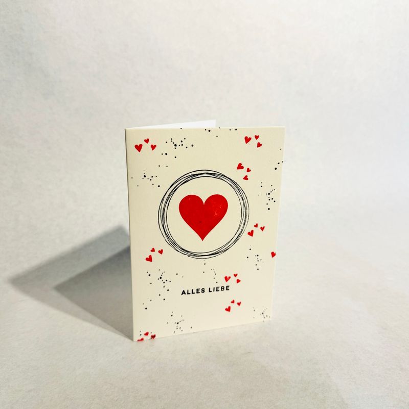 Karte Alles Liebe - Herz