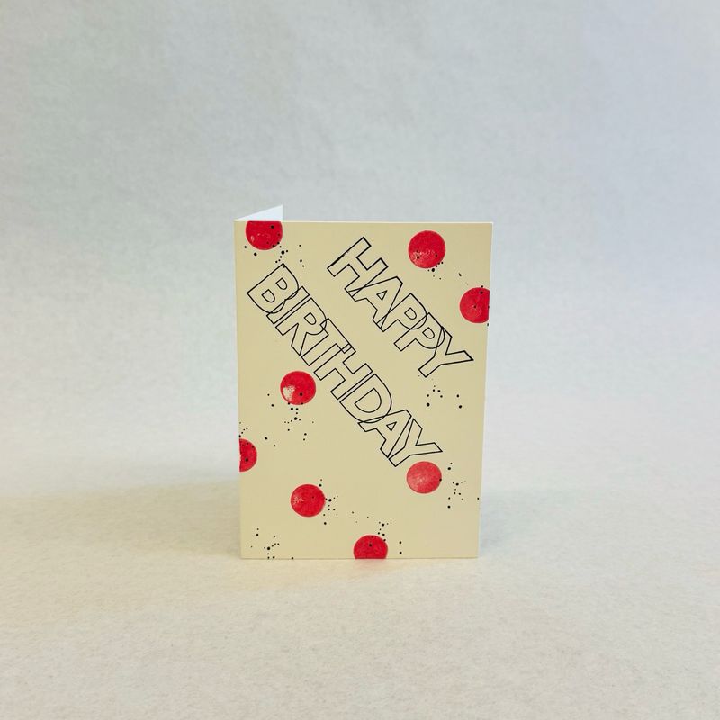Karte Geburtstag - Schriftzug Happy Birthday