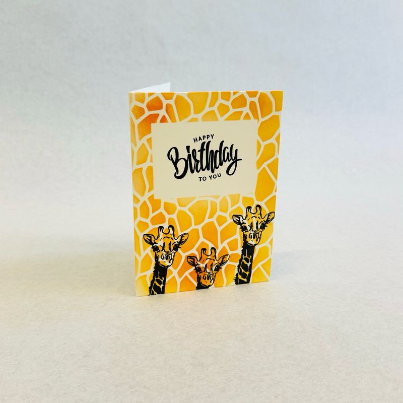Karte Geburtstag - Giraffe