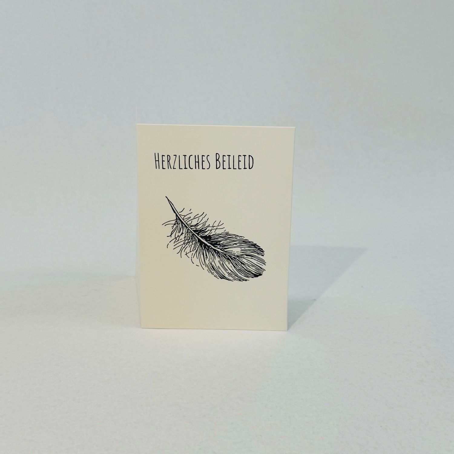 Karte Trauer - Feder