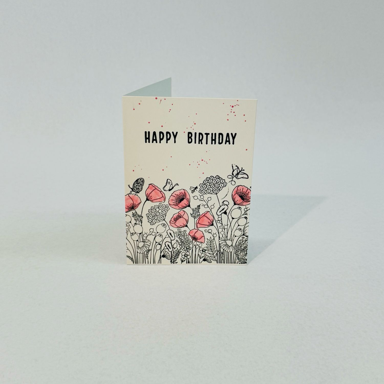 Karte Geburtstag - Mohnwiese