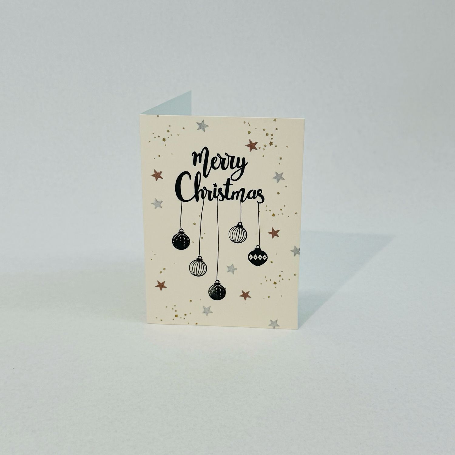 Karte Weihnachten - Christbaumkugeln