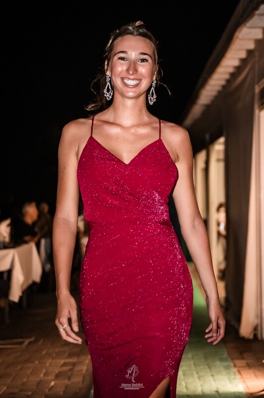 Collezione Cerimonia abito lurex fucsia