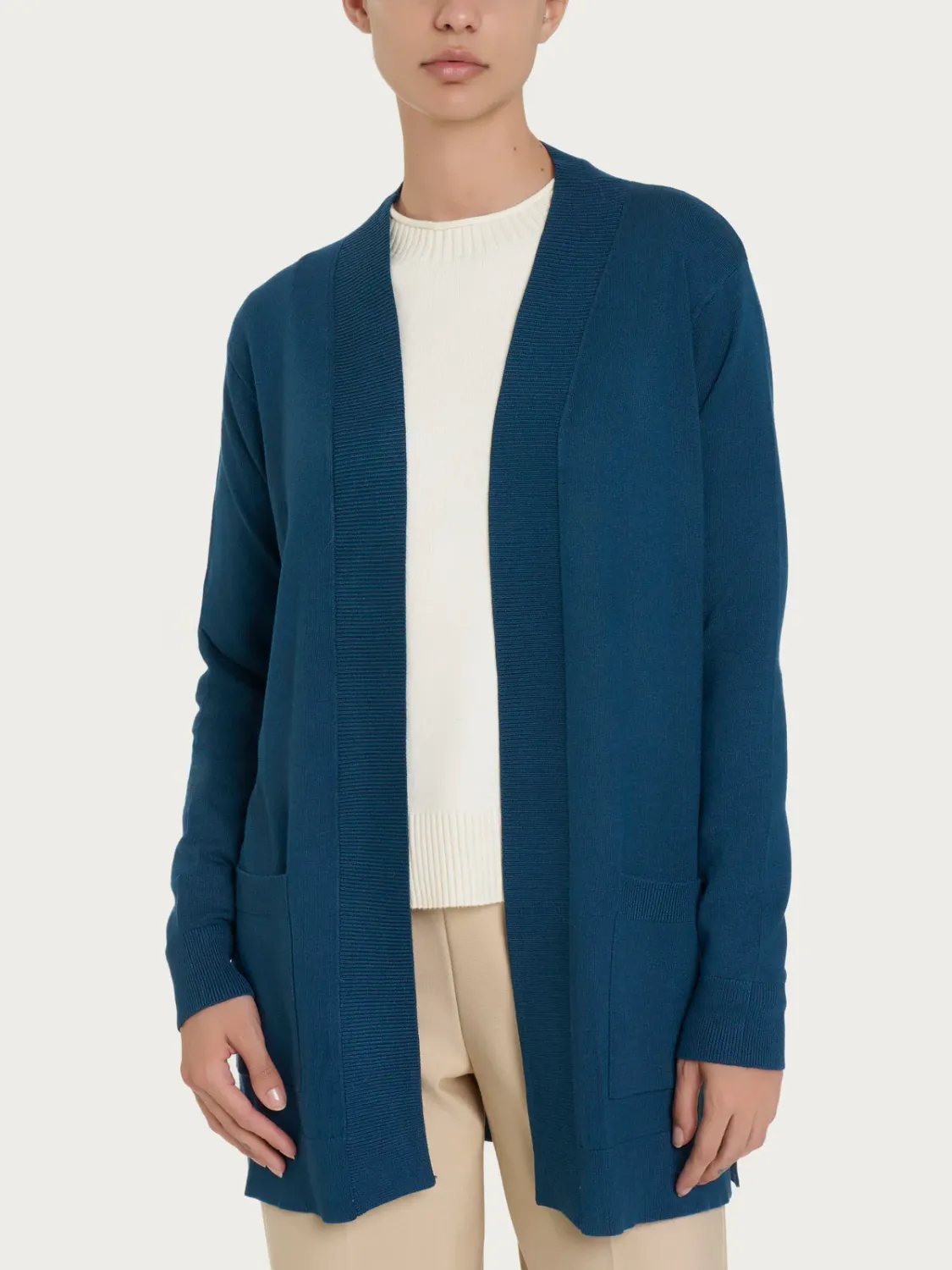 Ragno cardigan petrolio