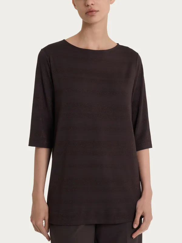 Ragno maglia a righe marrone