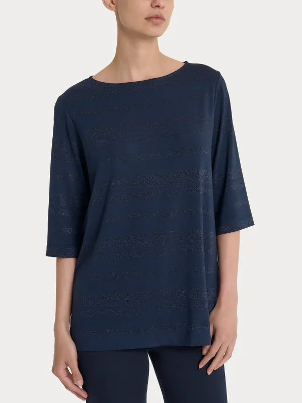Ragno maglia a righe blu