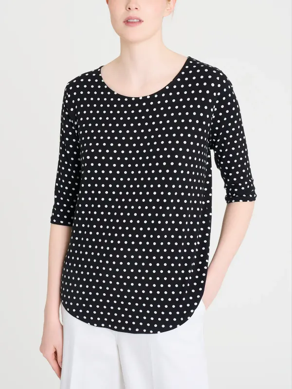 Ragno maglia pois nera