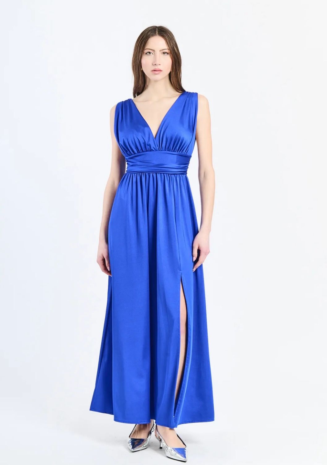 Collezione cerimonia abito Cloe bluette